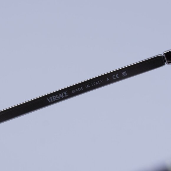 Versace VE1301 1000 Eyeglasses Silver 57mm Cat Eye Frame - Picture 8 of 10